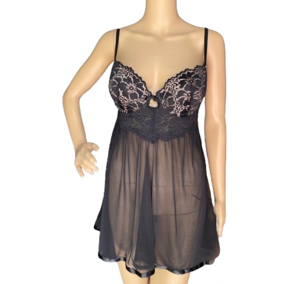 DAISY FUENTES BABY DOLL LINGERIE  Sz L - Picture 2 of 6